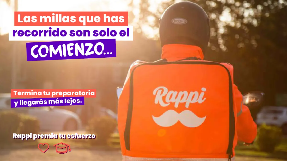 Prepa IN y Rappi unen esfuerzos en México para que 500 repartidores terminen su Preparatoria.