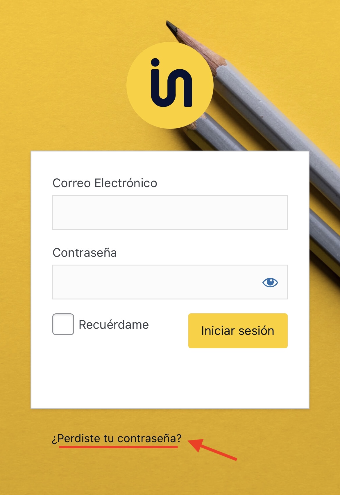 ¿Perdiste tu contraseña?